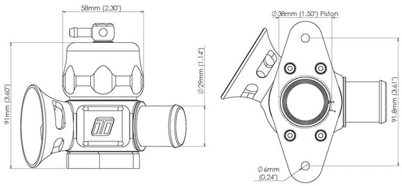 Turbosmart BOV Dual Port Maz/Sub-Black
