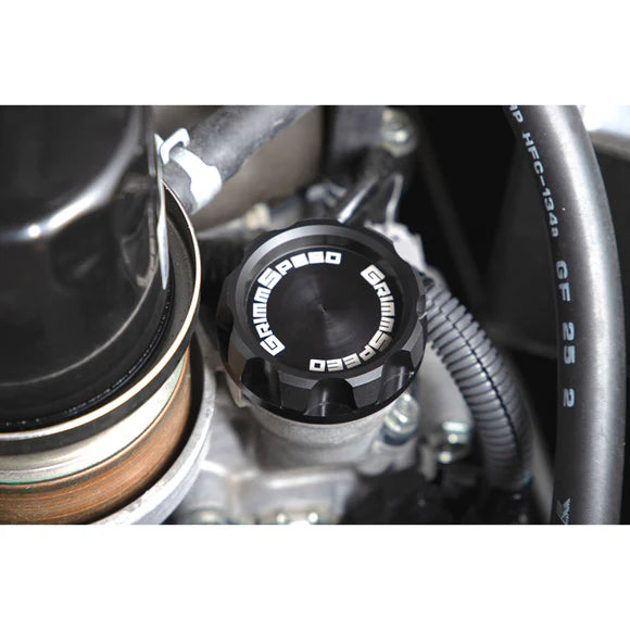 Grimmspeed Oil Cap Cool Touch Version 2 Delrin Black For Subaru All EJ/FA Engine