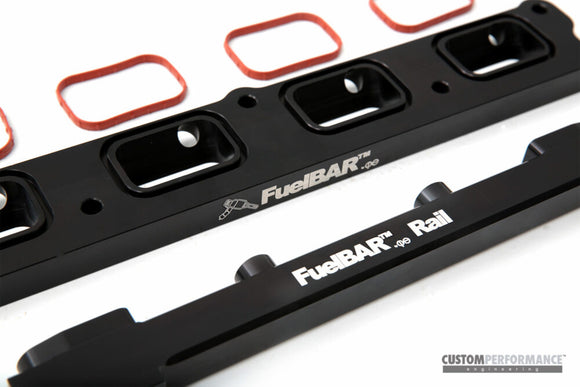 CP-e Fuelbar Ford EcoBoost Mustang '15- Port Fuel Sandwich Plate & Fuel Rail / B