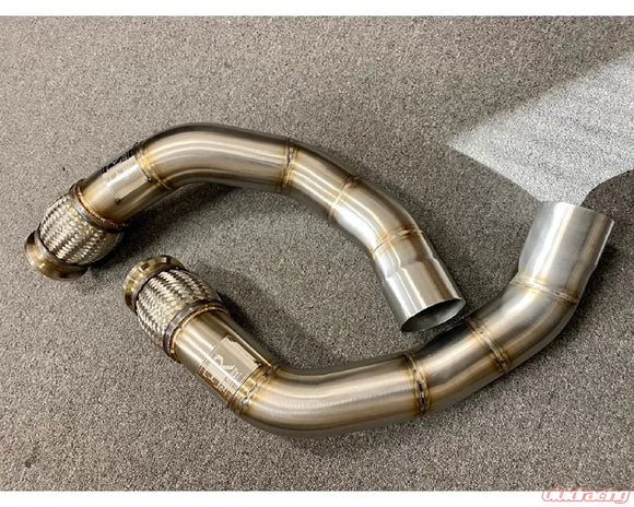 Evolution Racewerks Catted Primary Downpipe Brushed Finish BMW X5 | X6 | X7 M60i N63 2024+