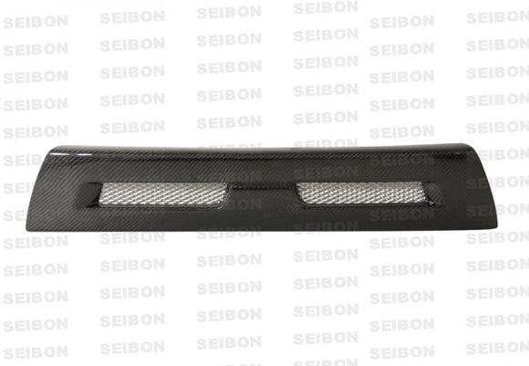 Seibon 08-12 Mitsubishi Lancer Evo X Shaved Emblem Carbon Fiber Front Grill does not fit MR model