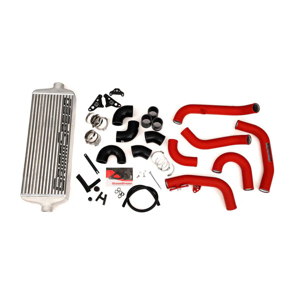 Grimmspeed Front Mount Intercooler Kit Inc. Red Piping For Subaru 15-21 STI