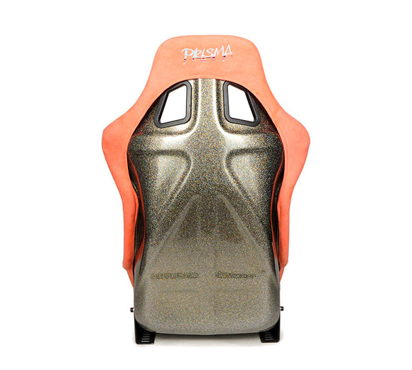 NRG FRP Bucket Seat ULTRA Edition W/ Grey Pearlized Back / Peach Microfiber Material - Large