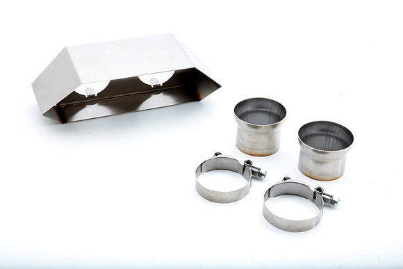 CP-e Ford Focus ST '13- Austenite 3 Dual Cat Back Exhaust. Two Stealth Pipes. D