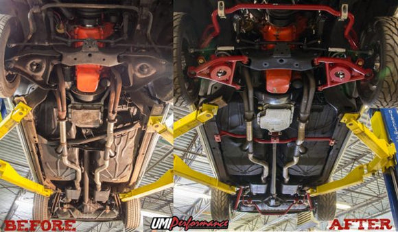UMI Performance 78-88 GM G-Body Handling Kit Stage 4 450lb Springs 2in Drop - Red
