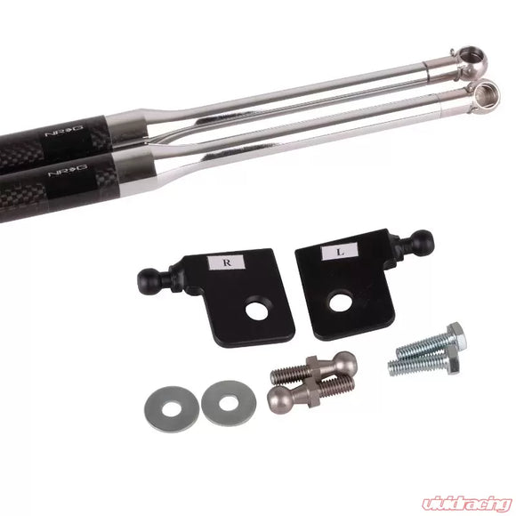 NRG Carbon Fiber Hood Damper Kit - 02+ Acura RSX (Half Pressure Shocks for CF Hood)