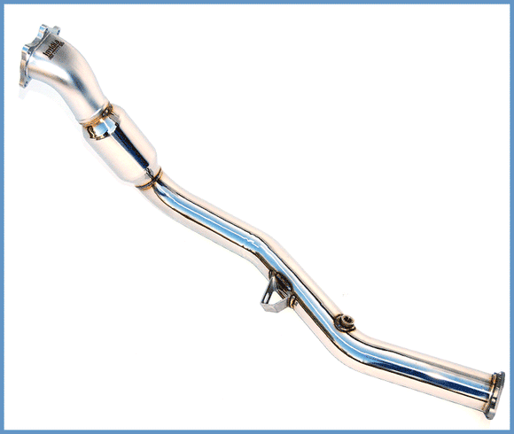 Invidia 05+ AT LGT Polished Divorced Waste Gate Downpipe with High Flow Cat