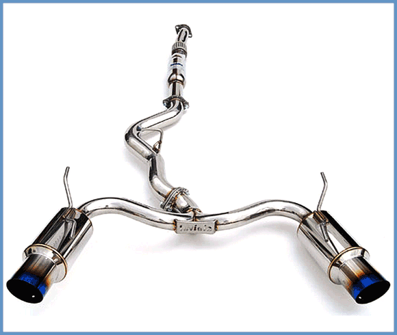 Invidia 08-11 STi Hatch / 11 WRX Hatch Dual N1 Single Layer Titanium Tipped Cat-back Exhaust