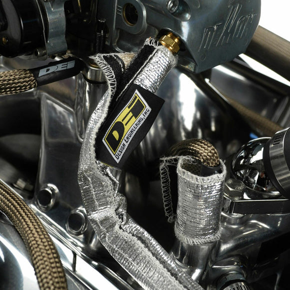 DEI Heat Shroud 2-1/2in x 3ft - Aluminized Sleeving-Hook and Loop Edge
