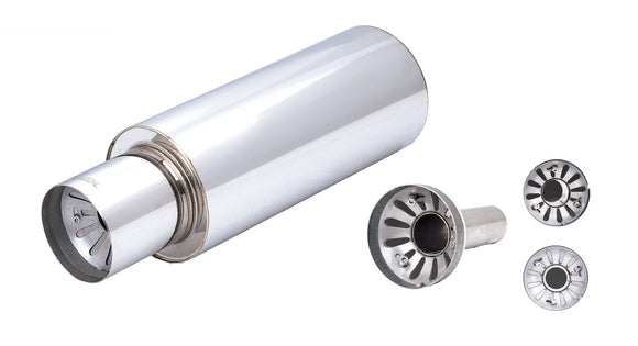 Xforce 6Inch Round Cannon Muffler 3Inch Inlet