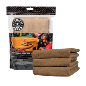 Workhorse Professional Microfiber Towel, Tan 16" x 16" (3 Pack)