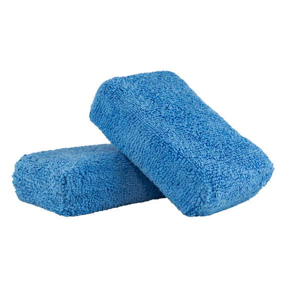 Premium Grade Microfiber Applicators, Blue 2" x 4" x 6" (2 Pack) (Comes in Case of 24 Units)