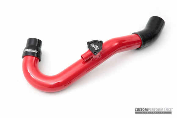 CP-e Ford Mustang EcoBoost 2.3L '15-. OEcharge Chargepipe / 2.50 Aluminum. Race Red