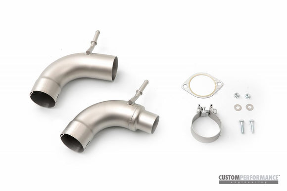 CP-e Ford EcoBoost Mustang '15-. QKspl Downpipe. Stock Flange Back. 2.25 or 3.0