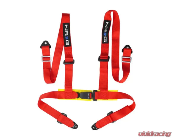 NRG 4 Point Seat Belt Harness / Buckle Lock- Red