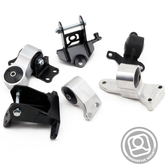 Innovative 06-11 Honda Civic Si K-Series Silver Billet Aluminum Mounts 75A Bushings (Not K24 Trans)