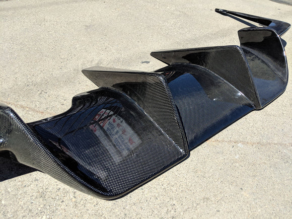 PhaseCarbon VSX Carbon Fiber Rear Diffuser - BMW M6 (F12 / F13)