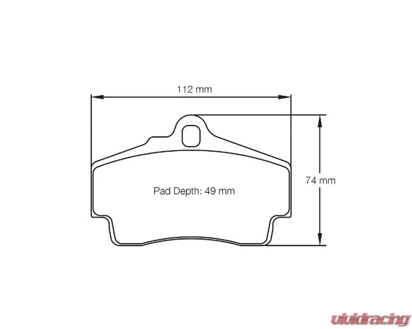 PAGID U-2406 996/997/Boxster Rear - RSL-1 Compound
