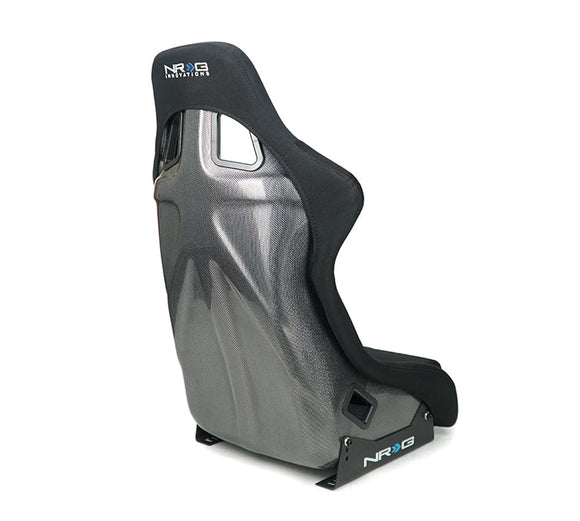 NRG Carbon Fiber Bucket Seat - Large - Silver