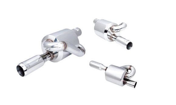 Xforce 2.5 Twin Loop Round Muffler 3" OD Tip"