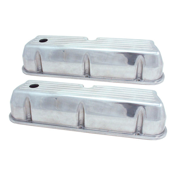 Spectre SB Ford Tall Ball Milled Valve Cover Set - Polished Aluminum