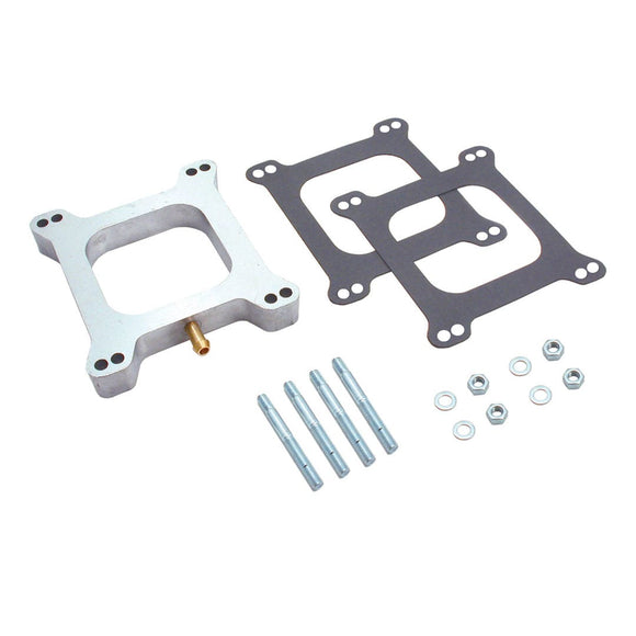Spectre Carburetor Spacer - 1in. Open w/Tube Aluminum