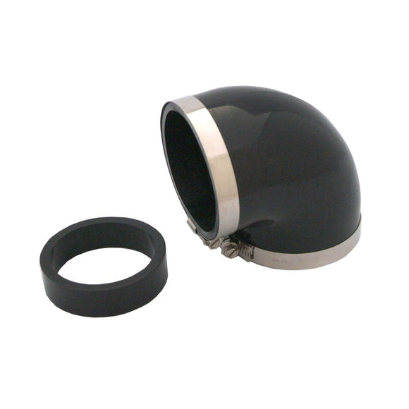 Spectre Coupler Elbow Reducer 3in. / 90 Degree w/2.5in. Insert (PVC) - Black