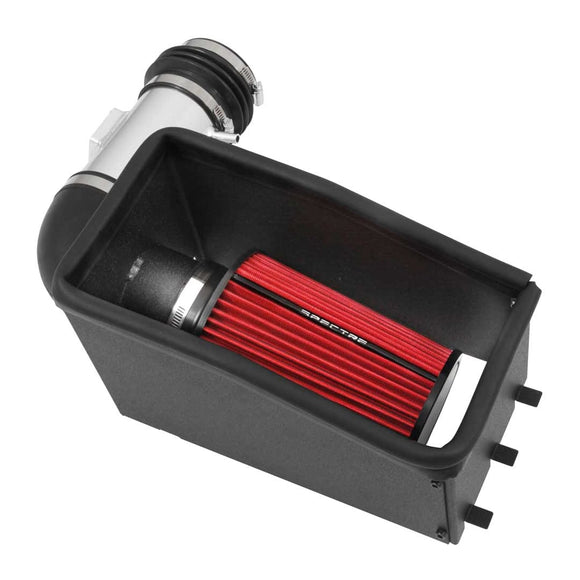 Spectre 11-14 Ford Edge V6-3.5/3.7L F/I Air Intake Kit - Polished w/Red Filter