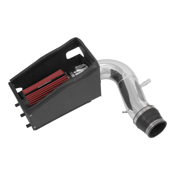 Spectre 11-19 Ford Explorer V6-3.5L F/I Air Intake Kit - Polished Aluminum w/Red Filter