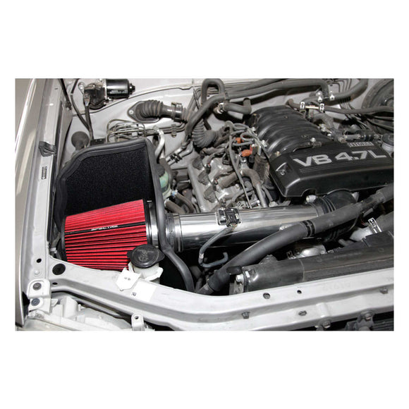 Spectre 05-07 Toyota Sequoia V8-4.7L F/I Air Intake Kit - Polished w/Red Filter