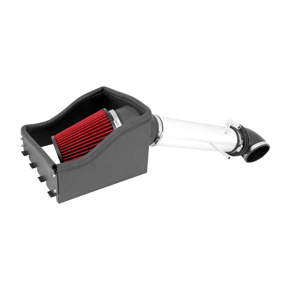Spectre 11-14 Ford F150 V8-5.0L F/I Air Intake Kit - Polished w/Red Filter