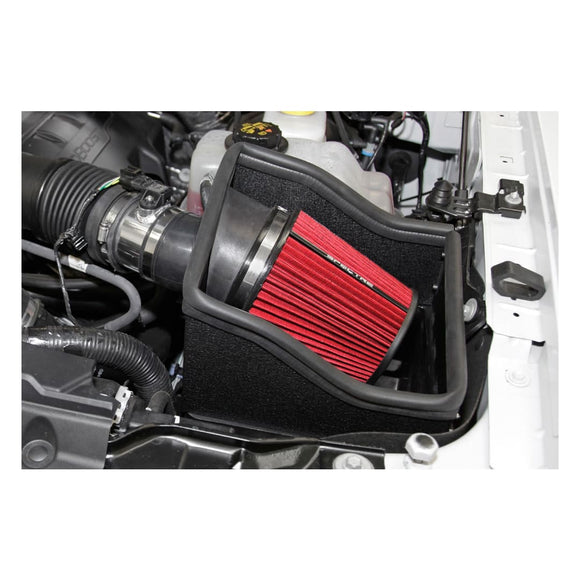 Spectre 12-14 Ford F150 V6-3.5L F/I Air Intake Kit - Polished w/Red Filter