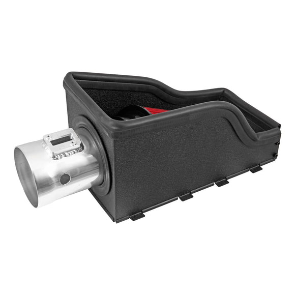 Spectre 11-14 Ford F-Series SD V8-6.7L DSL Air Intake Kit - Polished w/Red Filter