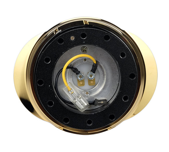 NRG Quick Release Kit - Black Body/ Chrome Gold Oval Ring