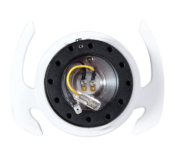 NRG Quick Release Kit - Black Body/ White Ring w/ Handles