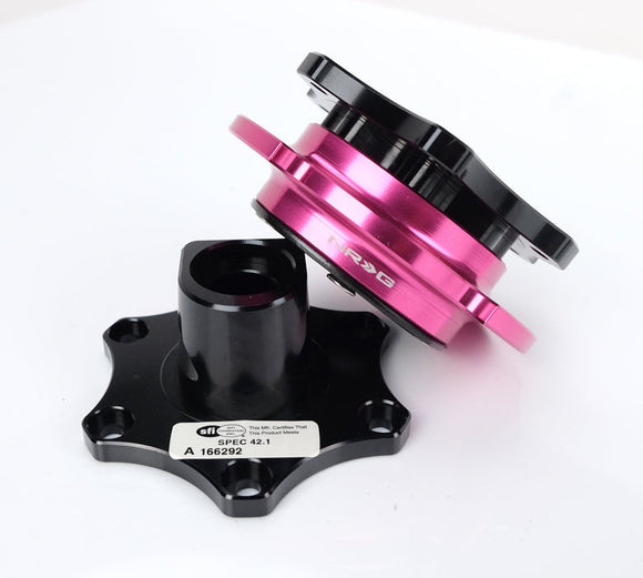 NRG Quick Release Gen 2.0 - Black Shinny Body / Pink Shinny Ring SFI Spec 42.1