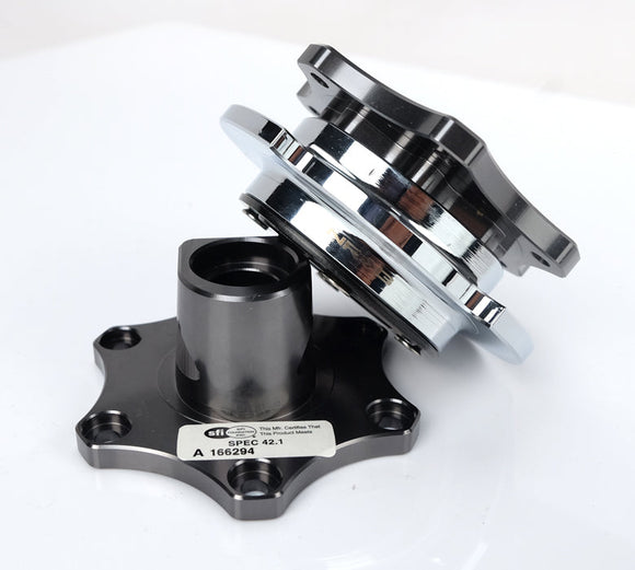 NRG Quick Release SFI SPEC 42.1 - Gun Metal Body / Chrome Shinny Ring