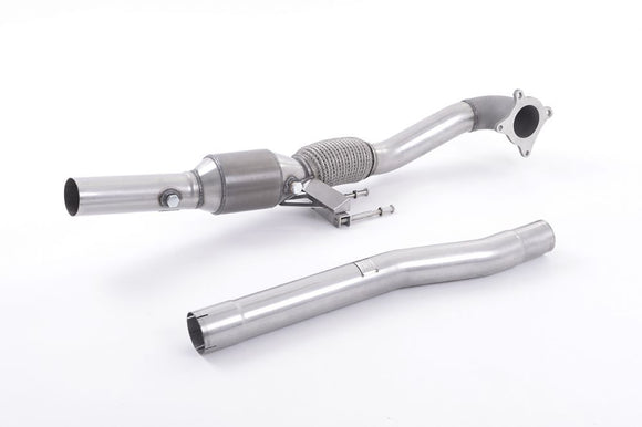 MILLTEK CAST DOWNPIPE WITH RACE CAT AUDI A3 2008 2012 WITH 200 CELL RACE CAT. FO