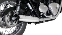 Remus 2017 Triumph Bonneville T100/T100 Black Tapered Chrome Slip On - Left & Right Side