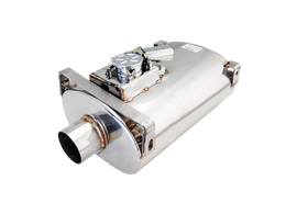 Xforce Universal Varex Oval Muffler in 3Inch with Bracket Mounts