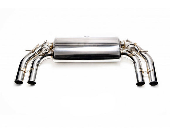 ARMYTRIX Stainless Steel Valvetronic Catback Exhaust System Quad Matte Black Tips Volkswagen Golf R MK7.5 2016-2019