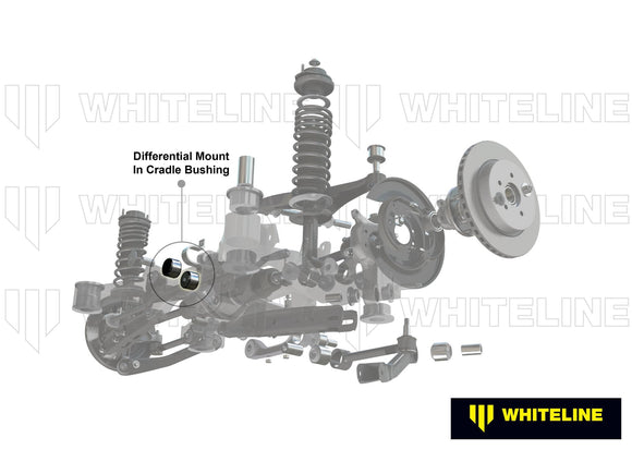 Whiteline 13+ Subaru Forester SJ Incl Turbo Rear Differential Mount In Cradle Bushing Kit