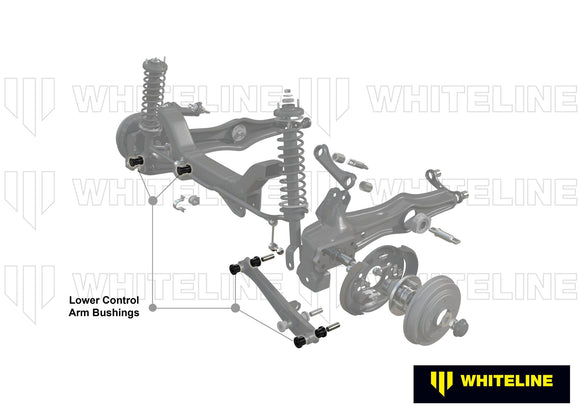 Whiteline Plus 88-00 Honda Civic / 88-9/95 CRX Rear Control Arm - Lower Inner & Outer Bushing Kit