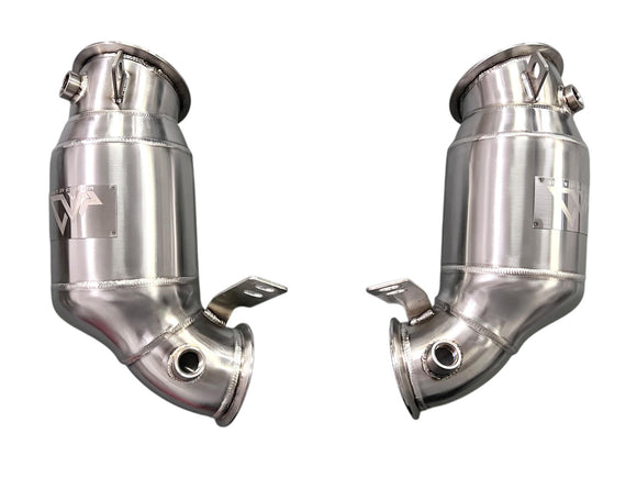 MAD BMW F9x M5 M8 Catted Downpipes W/ No CEL Guarantee