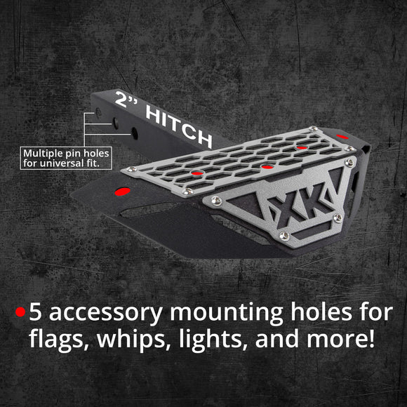 XK Glow Hitch Receiver Step And Whip Plate