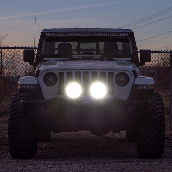 XK Glow Combo Beam Offroad Round Work Light Kit 2pc 9in 110W