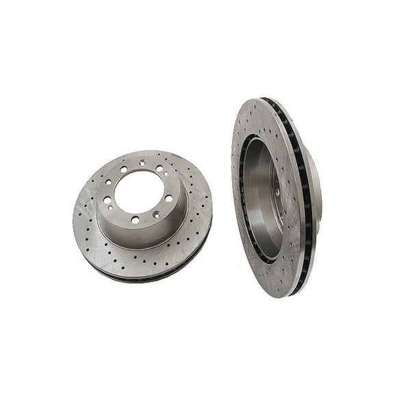 Rear Sport Cross Drilled Rotor Set - Porsche / 928 / 944 Turbo