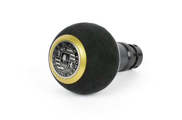 BFI Heavy Weight Shift Knob SCHWARZ - Alcantara - Gold Top (BMW Fitment)