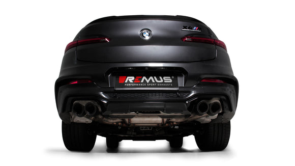 Remus BMW X3 M Competition F97 (S58B30A w/GPF) Axle Back Exhaust w/Chrome Tail Pipe Set