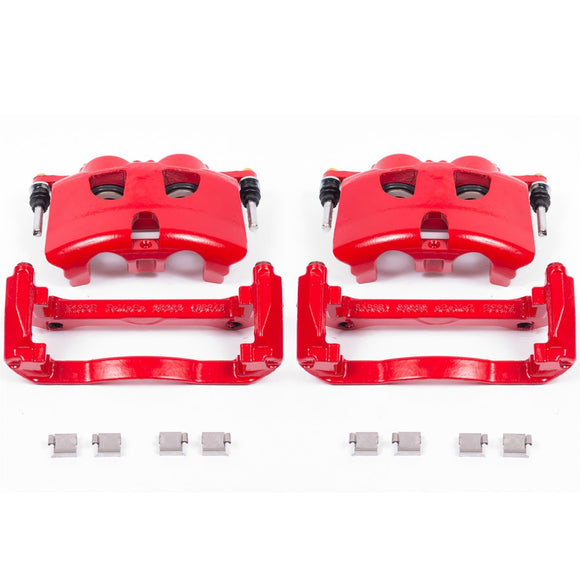 POWERSTOP FRONT RED CALIPERS W/BRACKETS: 2012–2019 FORD F-150